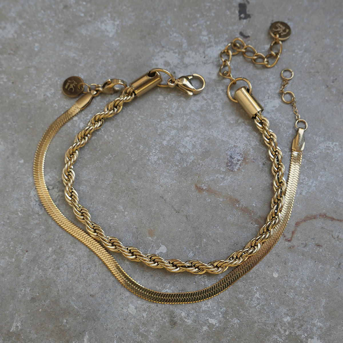 Armbånd, unisex, Steel snake chain, G_3