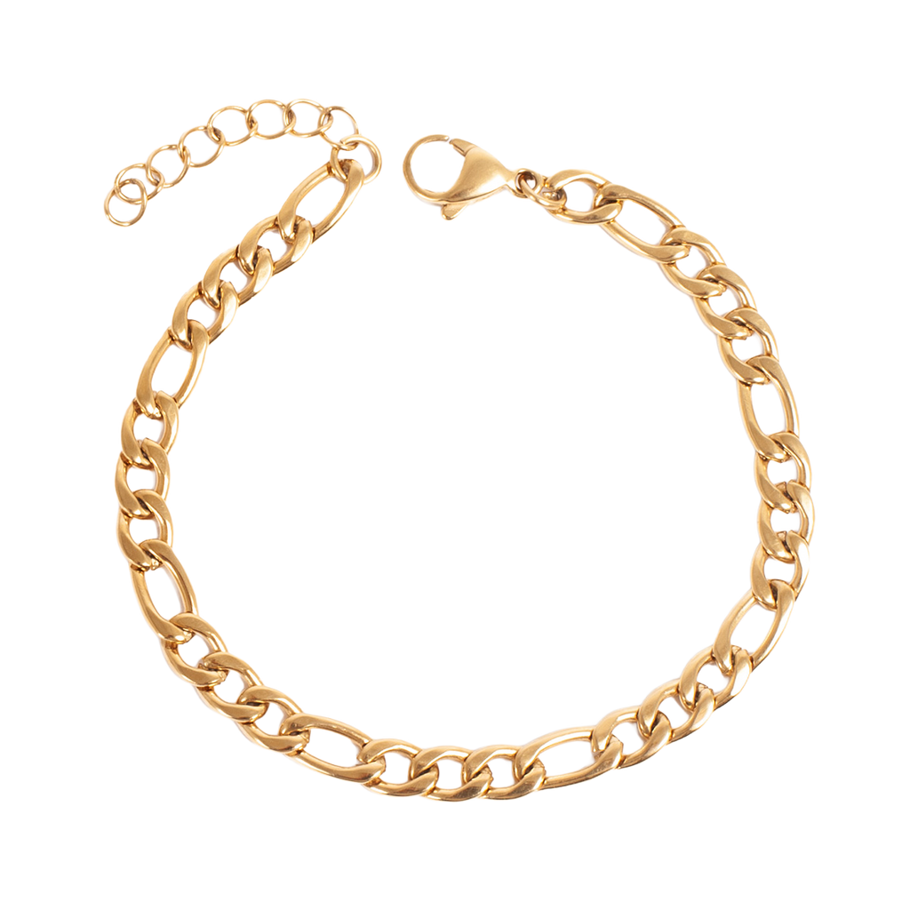 Armbånd, Steel unisex, figaro, G