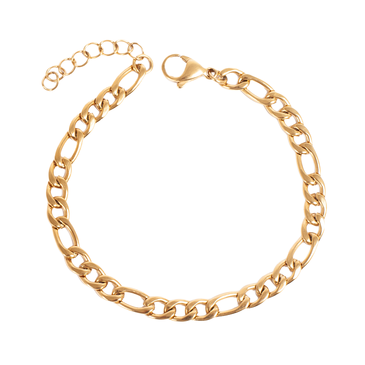 Armbånd, Steel unisex, figaro, G