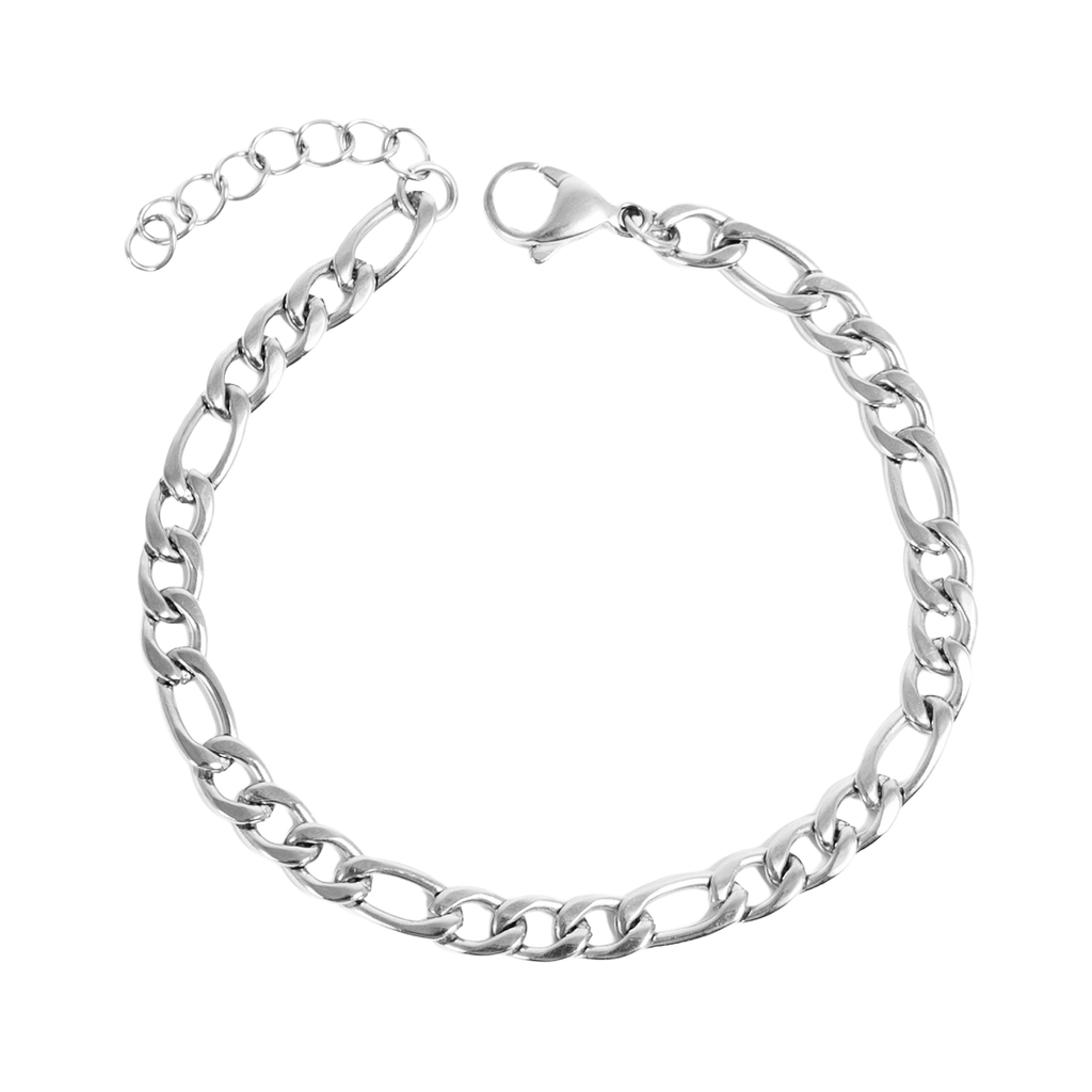 Armbånd, Steel unisex, figaro, S