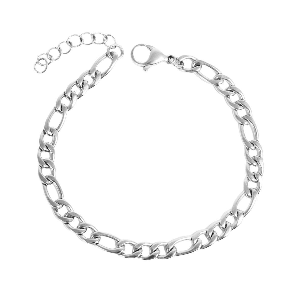 Armbånd, Steel unisex, figaro, S