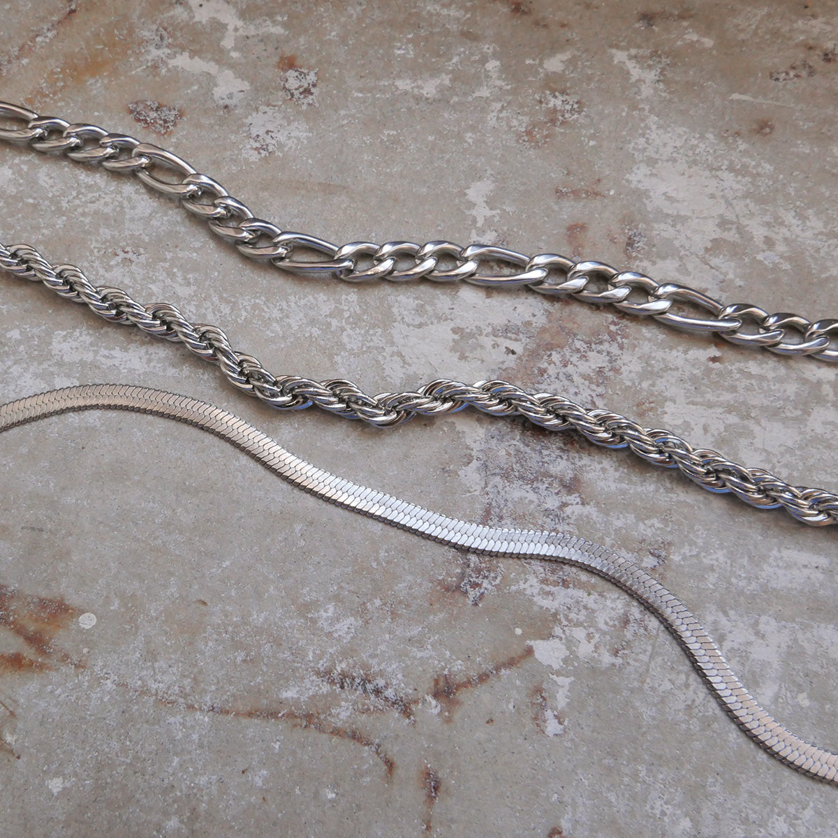 Armbånd, Steel unisex, figaro, S_4