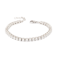 Tennisarmbånd, 4 mm stener, Steel