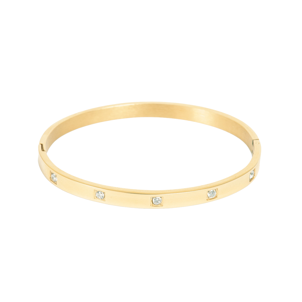 Bangle med cubic zirkonia, Steel G