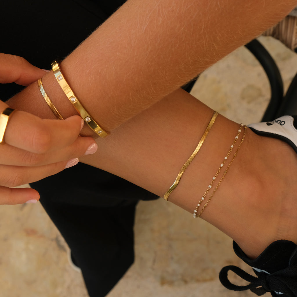 Bangle med cubic zirkonia, Steel G_3
