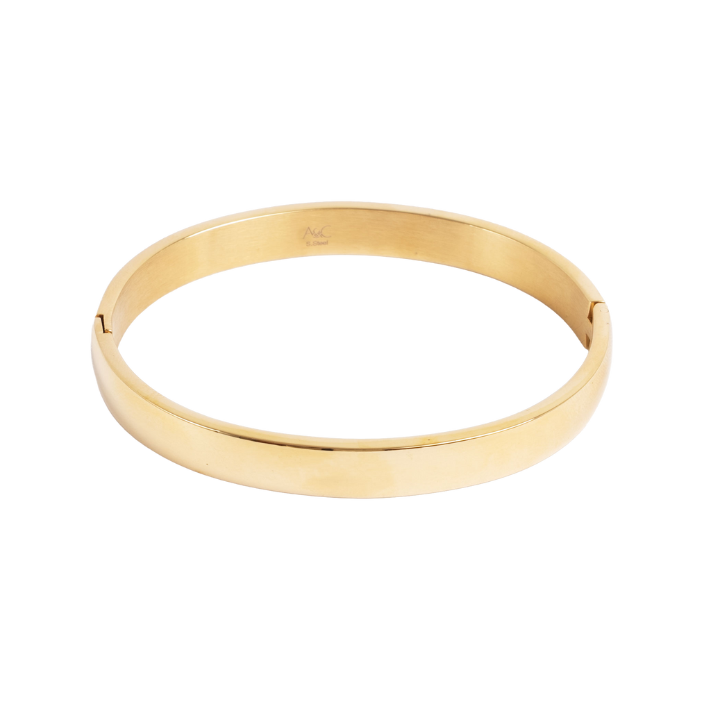Bangle armbånd med lås, Steel G