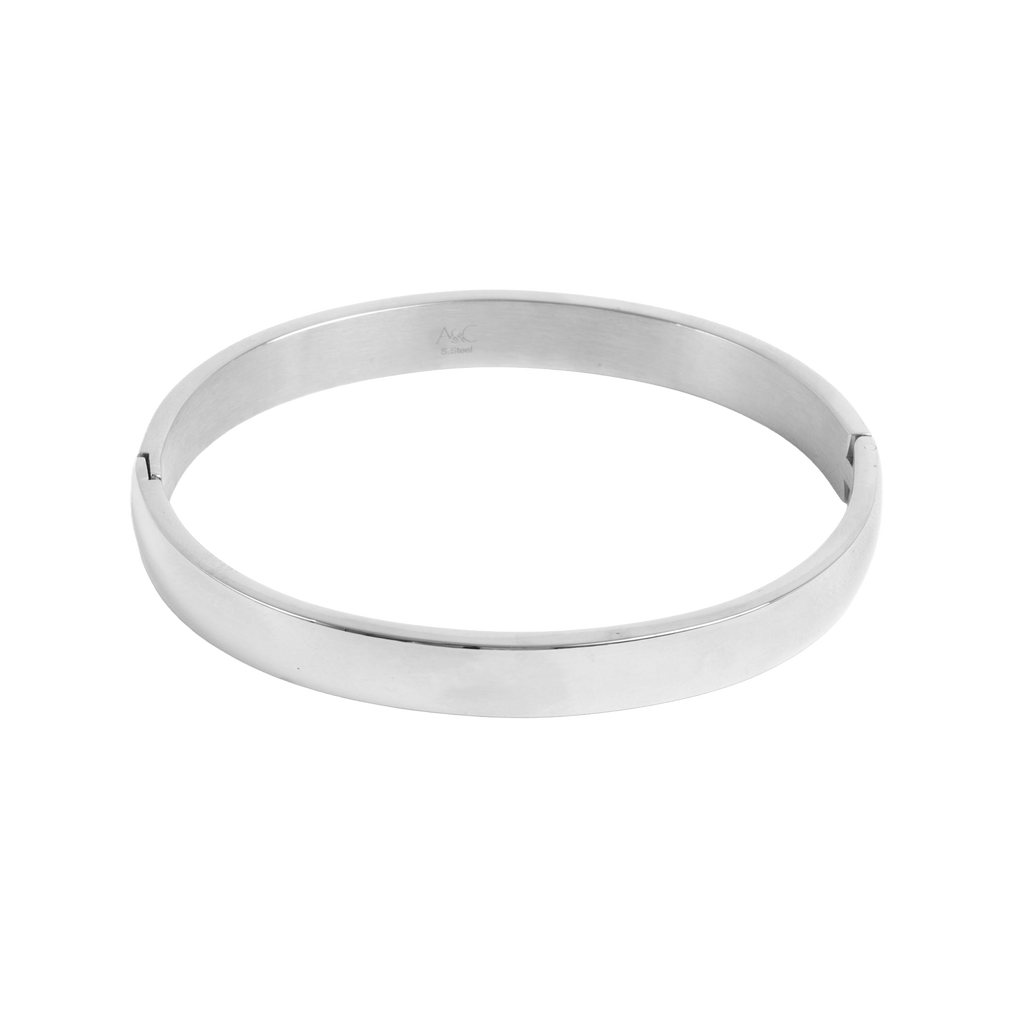 Bangle armbånd med lås, Steel S