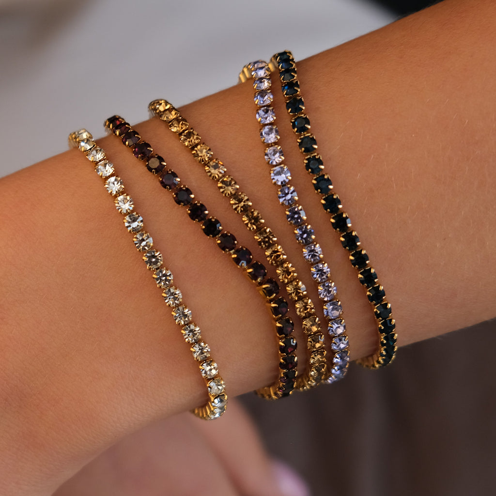 Tennisarmbånd, 2 mm stener, crystal G - A&C Oslo - Pure Steel_3