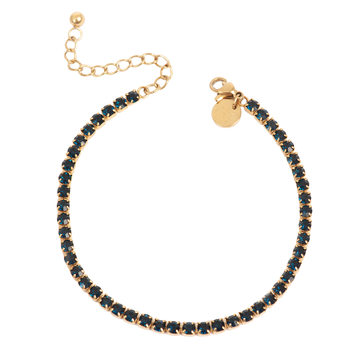 Tennisarmbånd, 2 mm stener, montana G - A&C Oslo