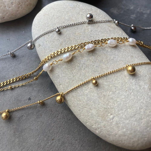 Anklet med kuler, Miniature S - A&C Oslo - Pure Steel_2