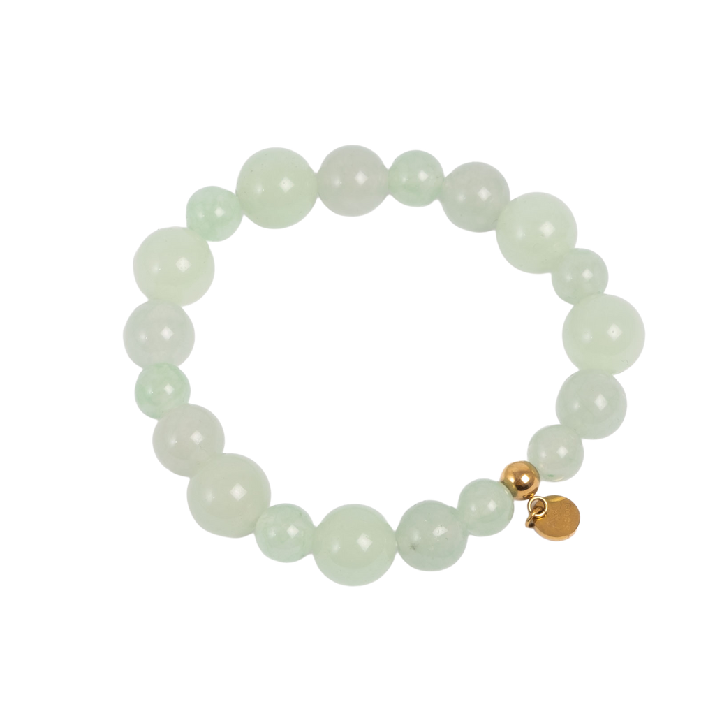 Delikat armbånd, farget jade, grønn - A&C Oslo - Design Collection
