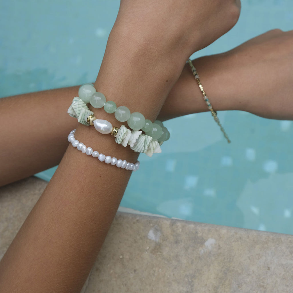 Delikat armbånd, farget jade, grønn - A&C Oslo - Design Collection_2