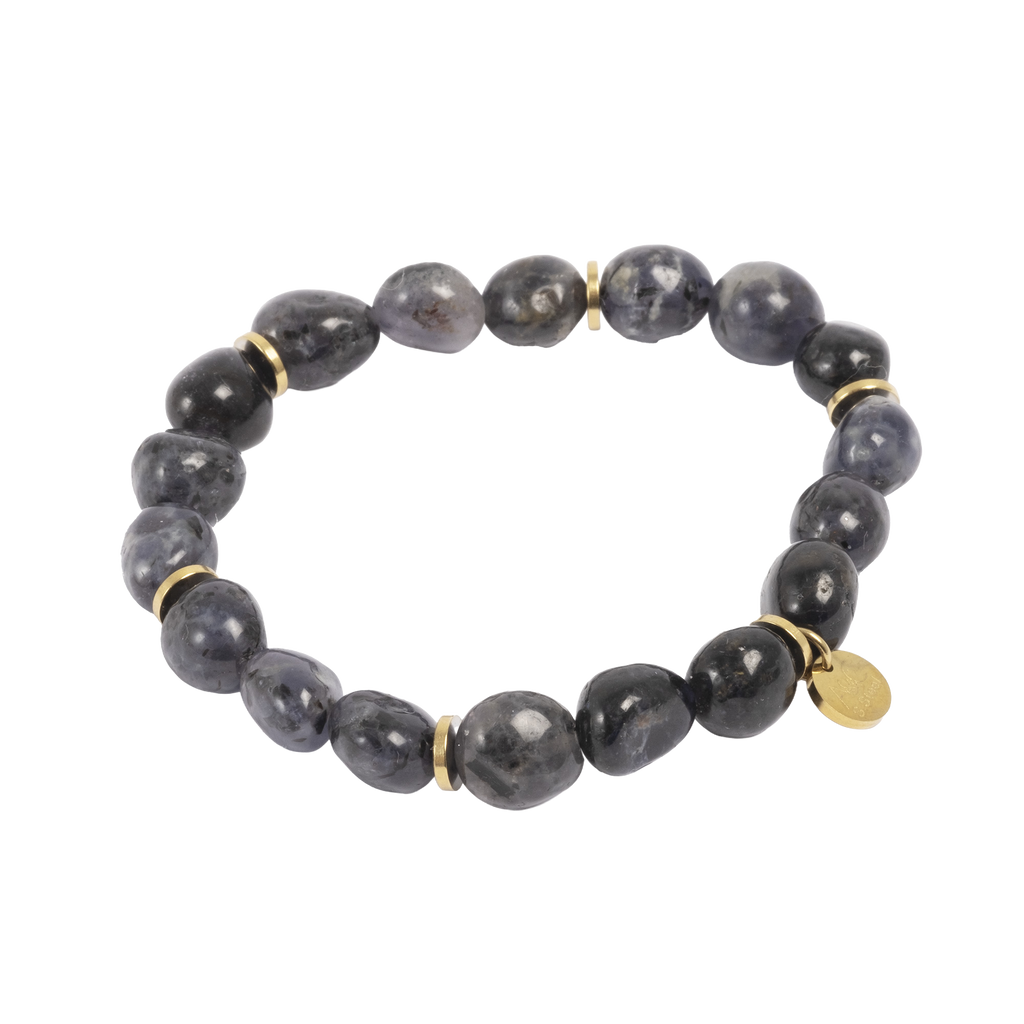 Armbånd med stener, black - A&C Oslo - Design Collection