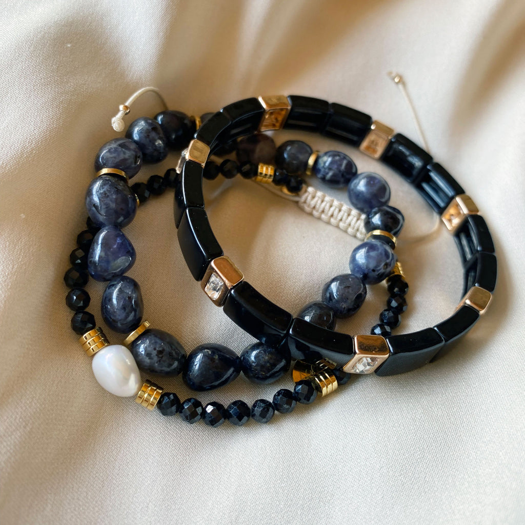 Armbånd med stener, black - A&C Oslo - Design Collection_3
