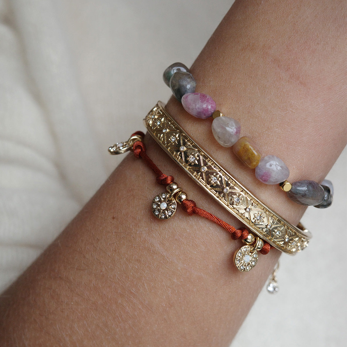 Armbånd, turmalin, Steel G
