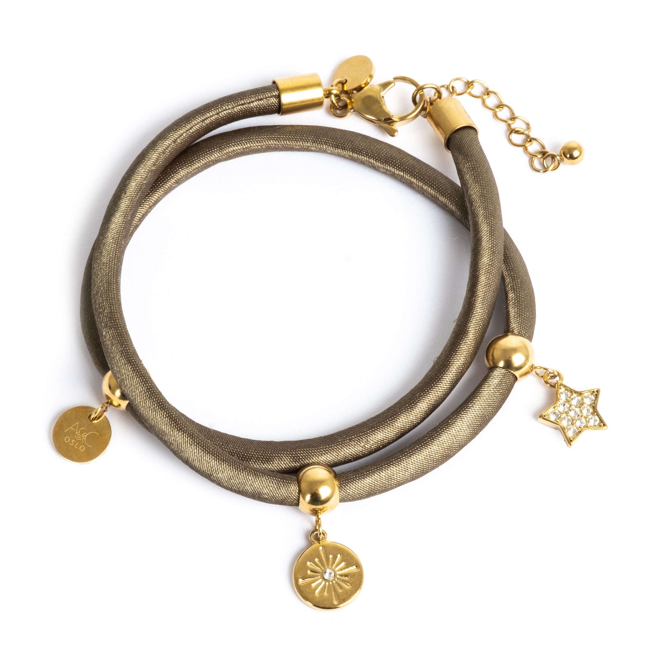 To rads satengarmbånd, olive, G - A&C Oslo - Pure Steel