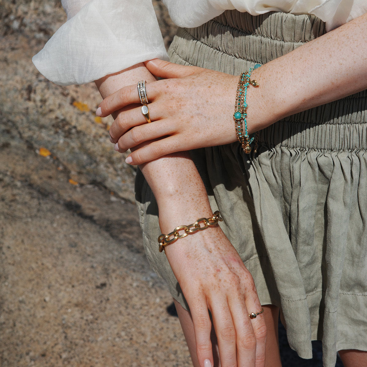 Armbånd med turquoise, Steel G - A&C Oslo - Design Collection_2