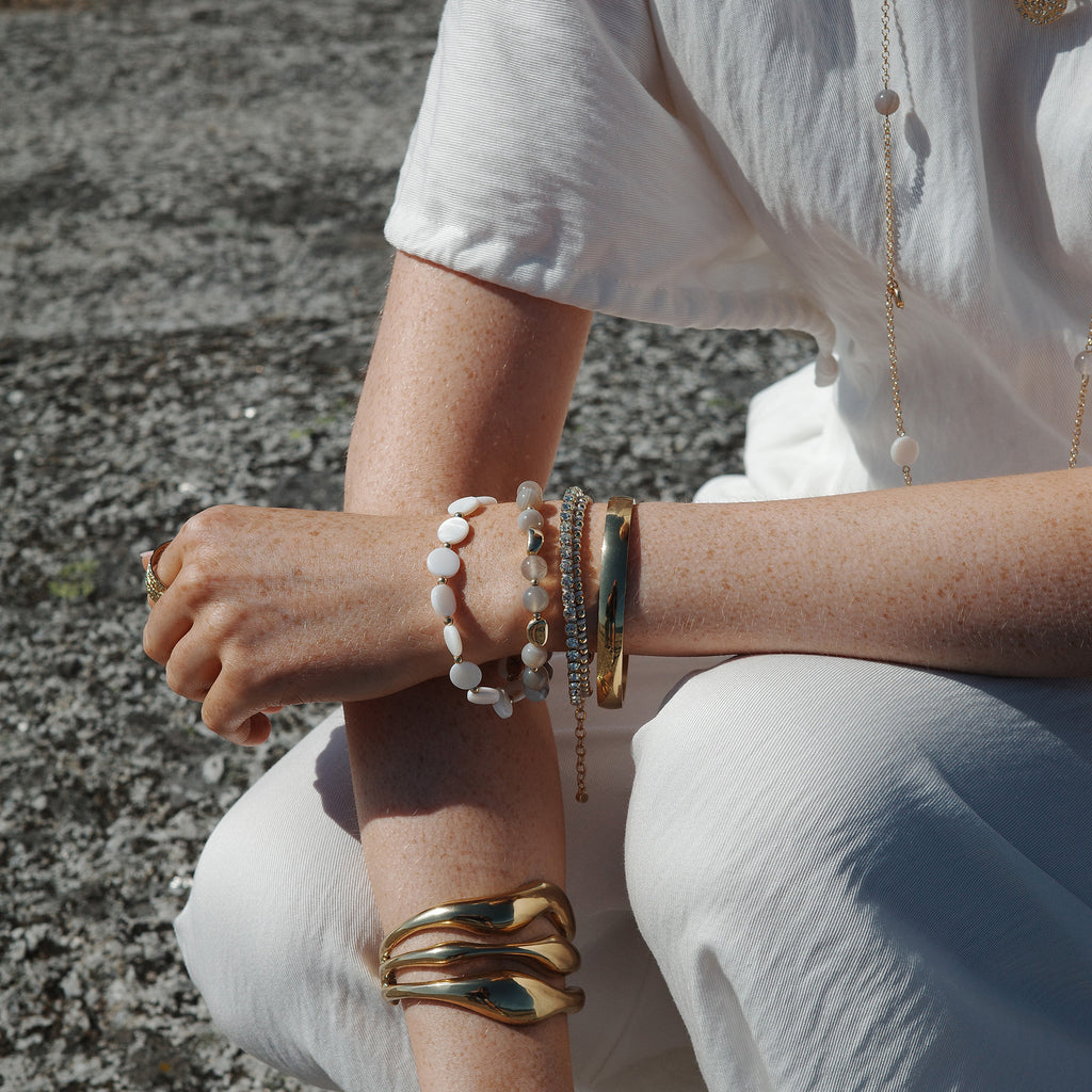 Bredt cuff armbånd, Steel Soft G_3