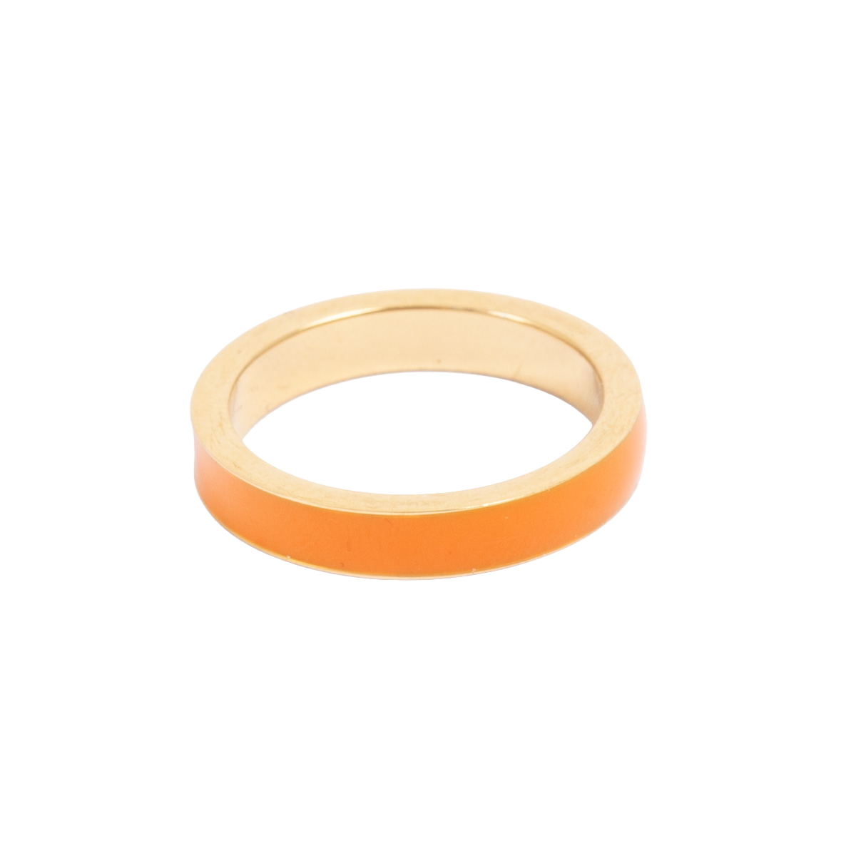 Ring, oransje emalje (56/56/59)