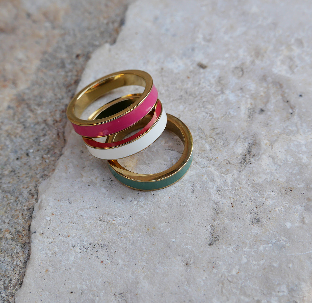 Ring, hvit emalje (53/56/59) - A&C Oslo - Pure Steel_2