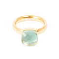 Ring, Steel Glass, Aquamarine