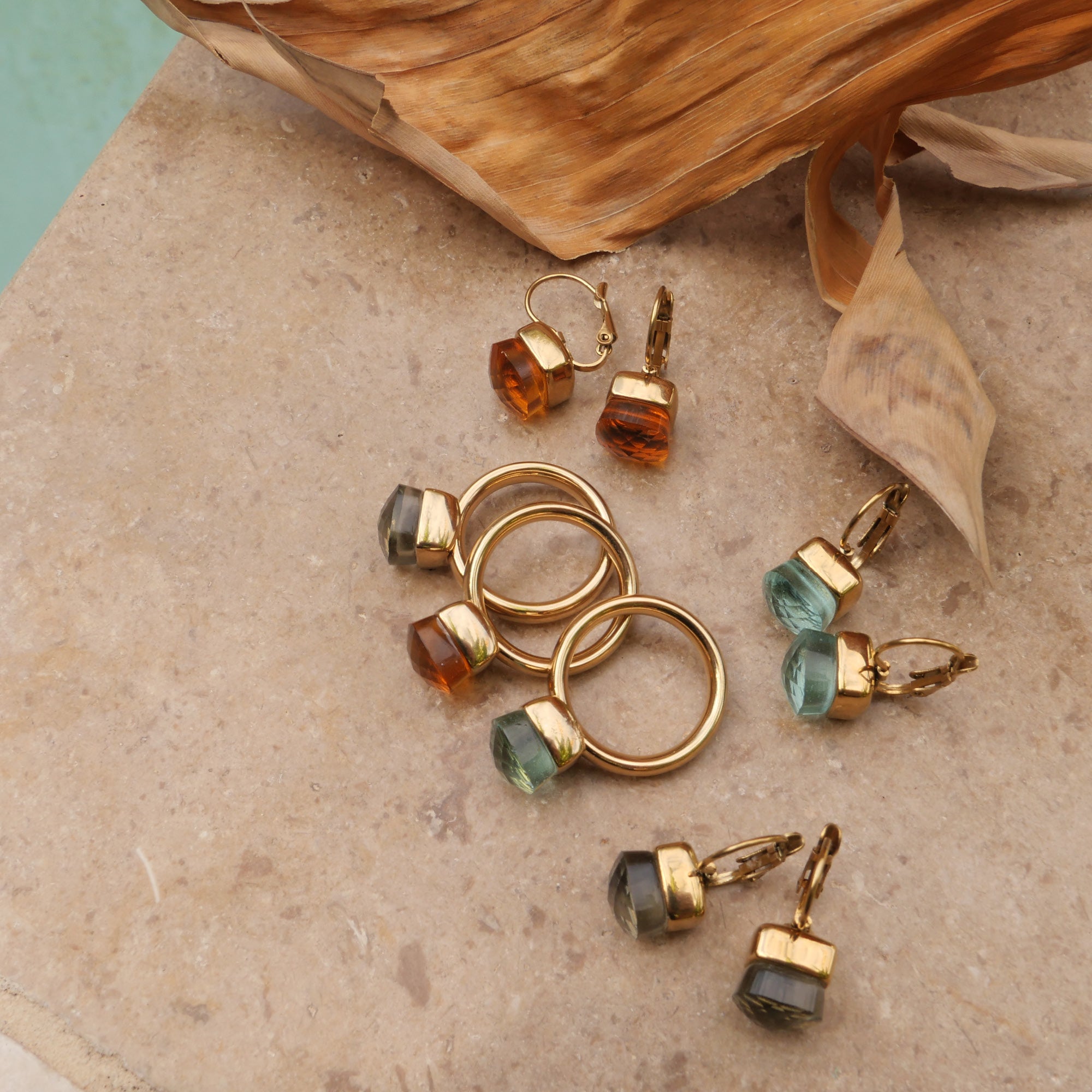 Ring, Steel Glass, Aquamarine_4