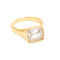 Ring med stor krystallsten, Steel G