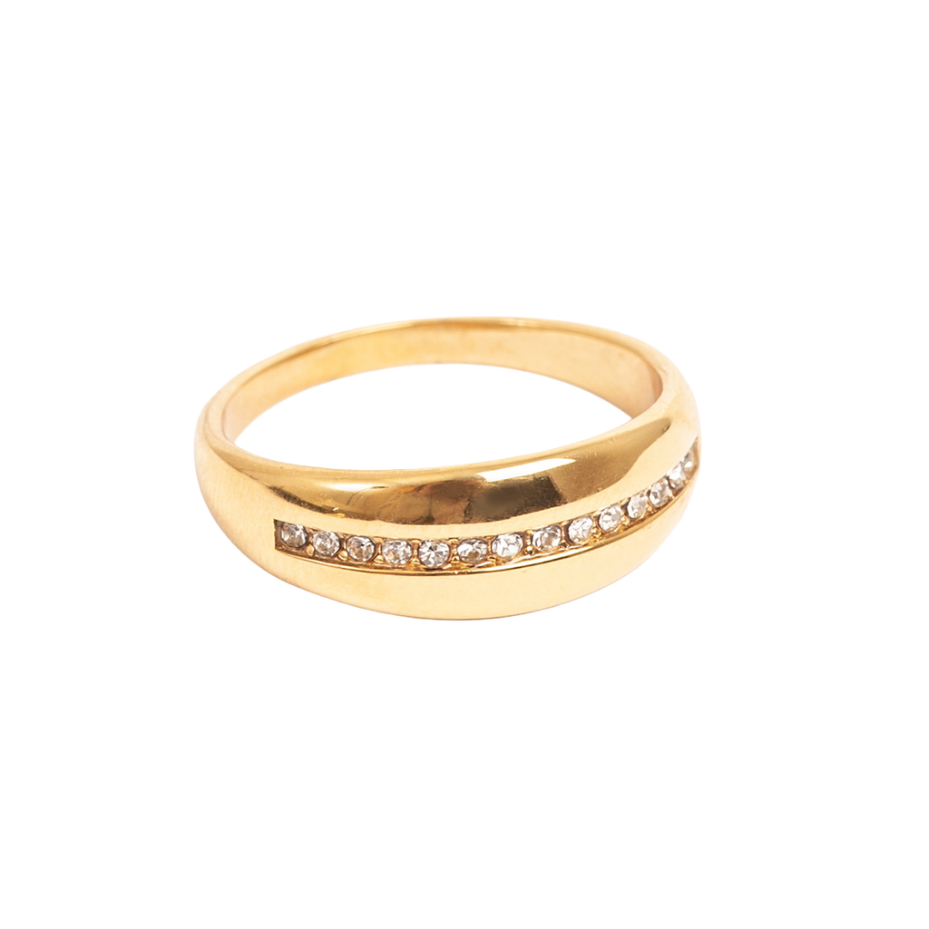 Ring med CZ, Steel G