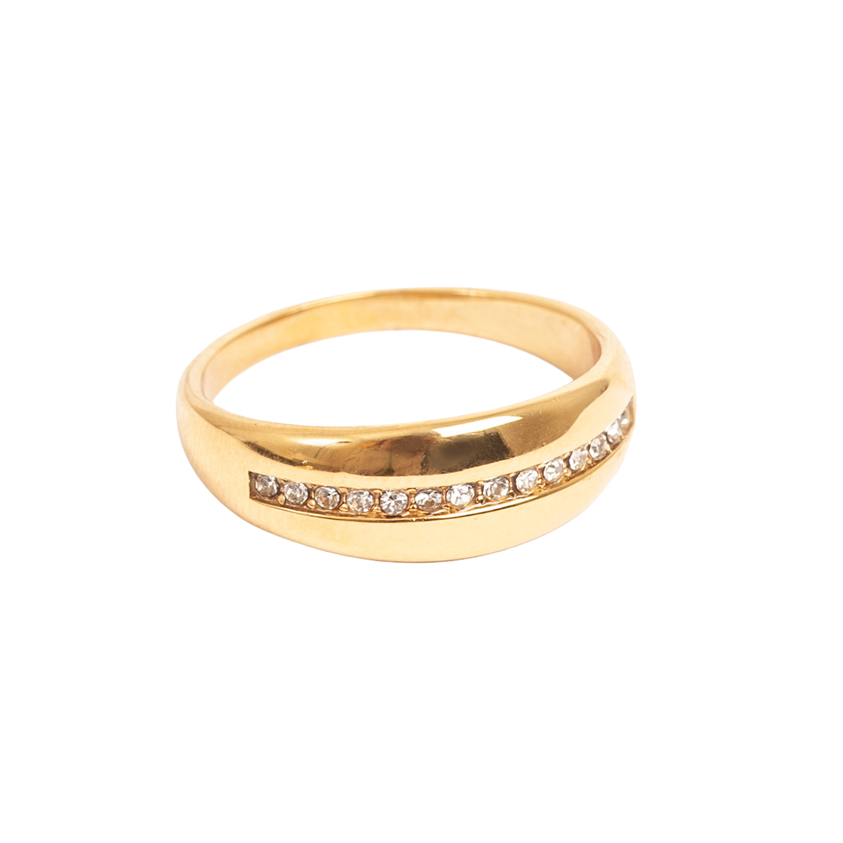 Ring med CZ, Steel G