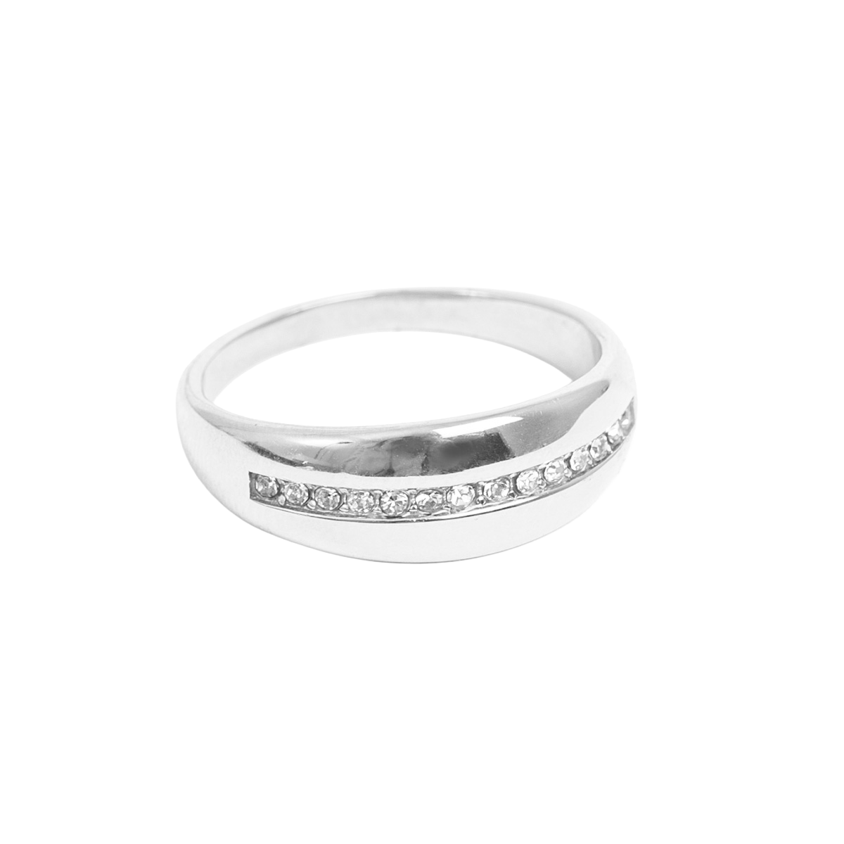 Ring med CZ, Steel