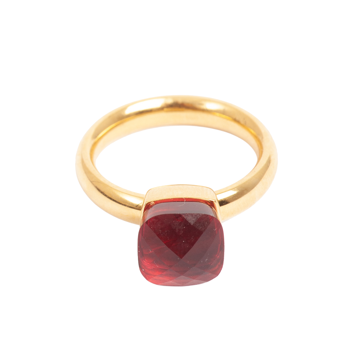 Ring, Steel Glass, Red G