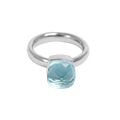 Ring, Steel Glass, Sky blue, S