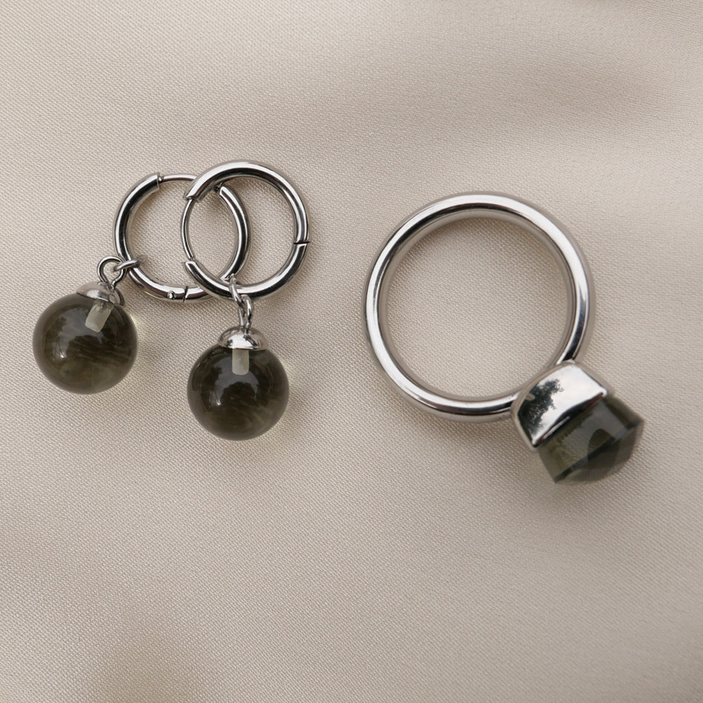 Ring, Steel Glass, grey, S_3