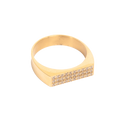Ring med CZ, flat top, Steel G