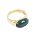 Ring, Steel Glass, green, S
