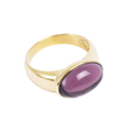 Ring, Steel Glass, plum, S