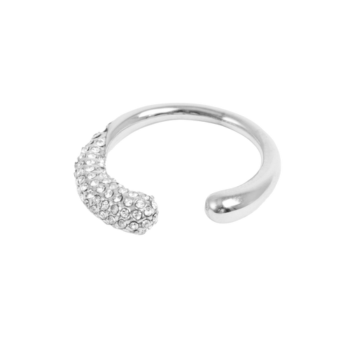 Ring, åpen med stener, S - A&C Oslo - Pure Steel