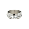 Bred ring med krystallstener, crystal - A&C Oslo - Design Collection