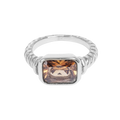 Ring med brunt glass, Steel