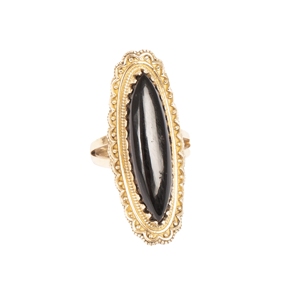 HOPE Ring, sort onyx oval - A&C Oslo
